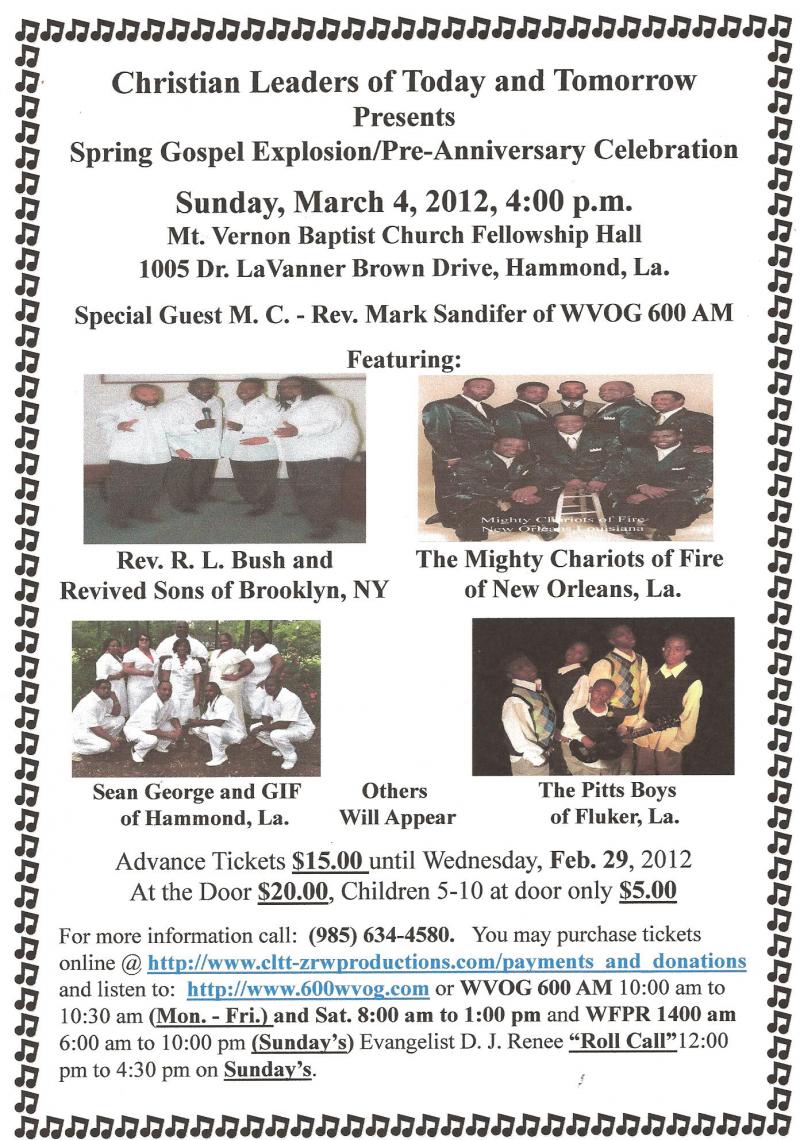 March 4, 2012 program - Flier